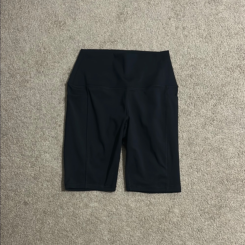 Black High-Waisted Biker Shorts